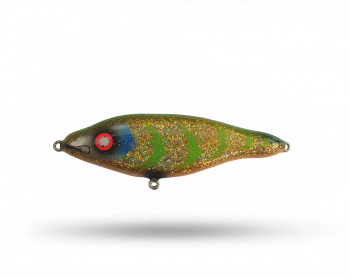 Musky Nicke Jerk Gold Green i gruppen Fiskedrag / Jerkbaits hos Örebro Fiske & Outdoor AB (MuskyNicke Jerk Green)